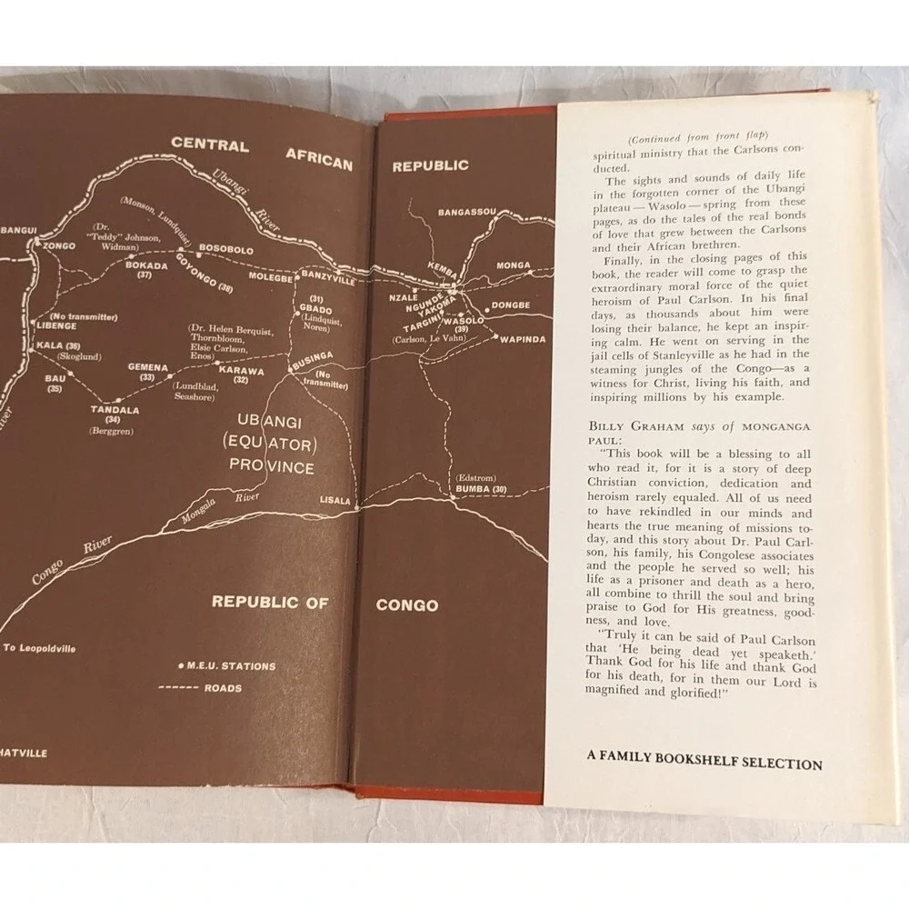 60s Monganga Paul Carlson Congo Ministry & Martyrdom Hardcover 1st Ed Ephemera